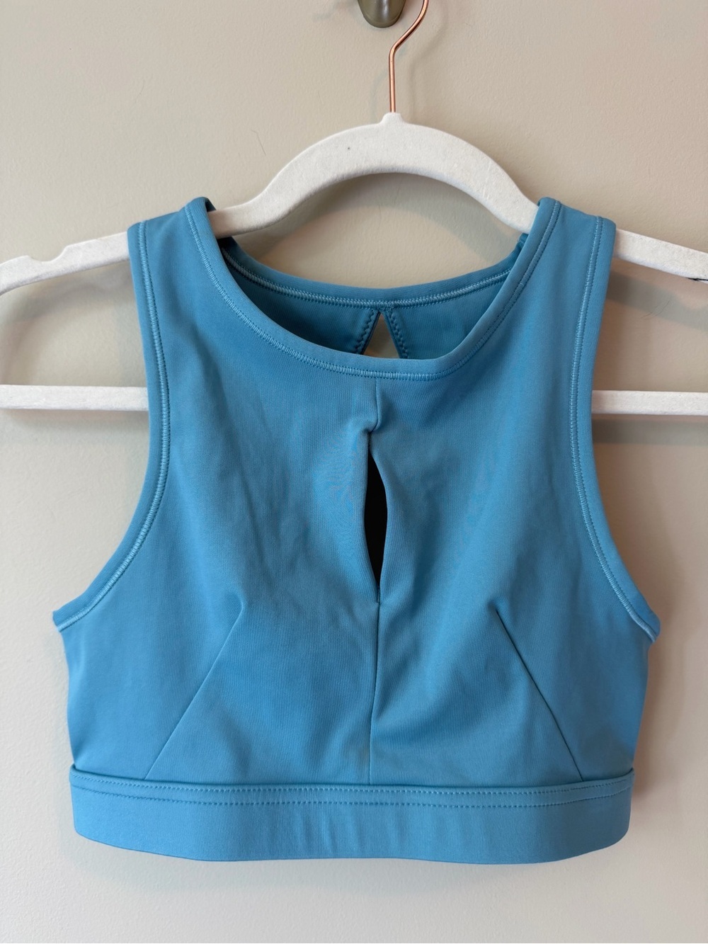 Nike Dri-Fit Keyhole Back Sports Bra Size XS | Slate Blue | Mesh Panel | VGUC